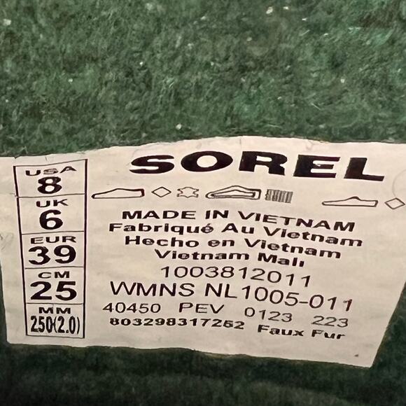 Sorel Caribou WP Waterproof Boots Black Stone NL1005-011 Women 8 NWB - Picture 9 of 10